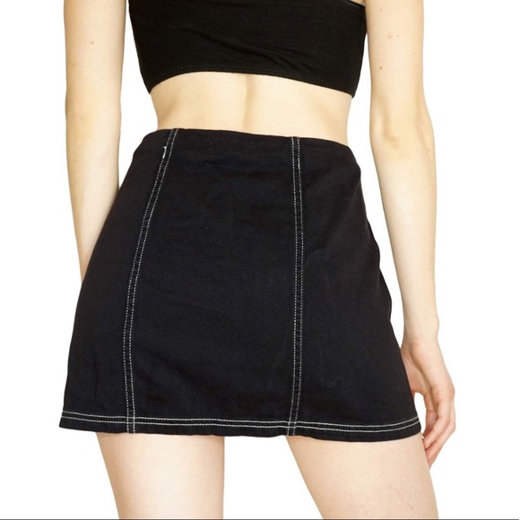 urban outfitters black zipper skirt - Picture 4 of 4